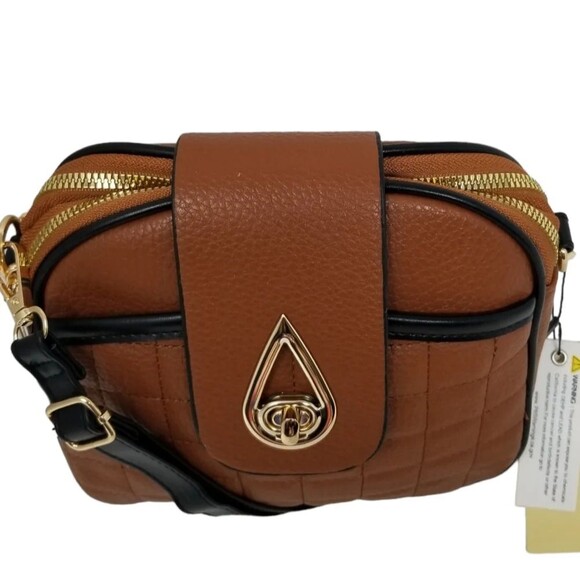Brown and black Pebbled Crossbody Purse - Picture 8 of 10